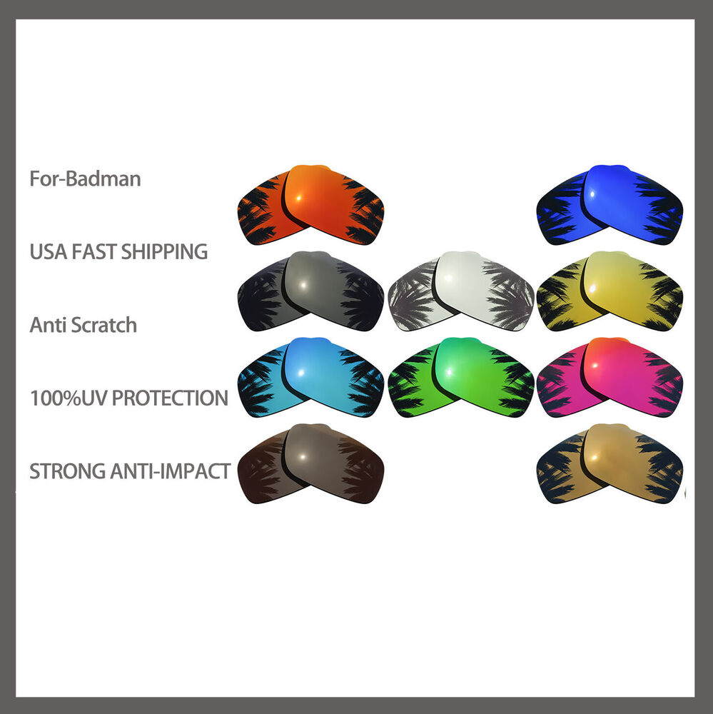 Replacement Polarized Lenses for-Oakley Badman OO6020 Anti Scratch