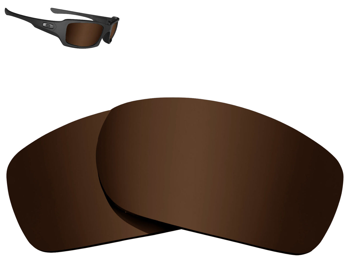 LenSwitch Replacement Lenses for Oakley Fives 3.0 Sunglasses Dark Brown