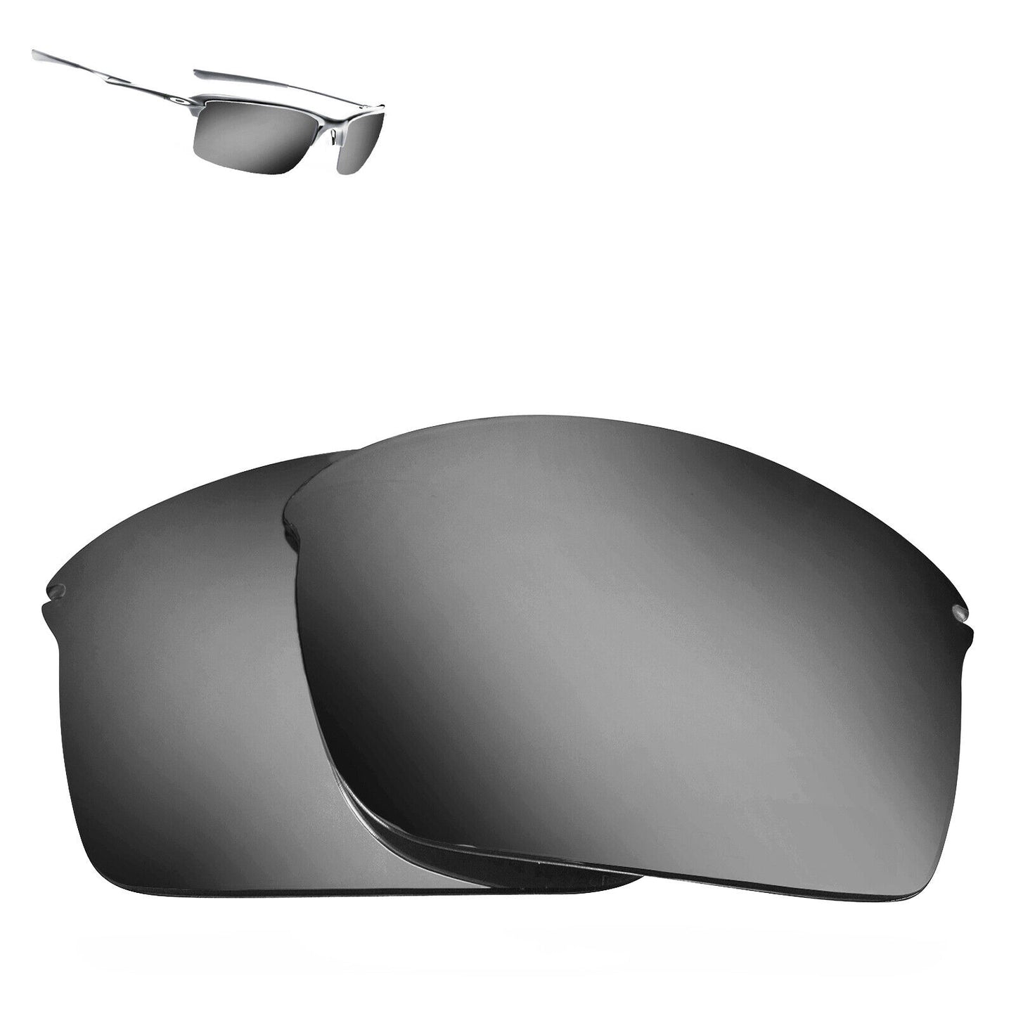 LenSwitch Polarized Replacement Lenses for Oakley Wiretap Sunglasses Silver