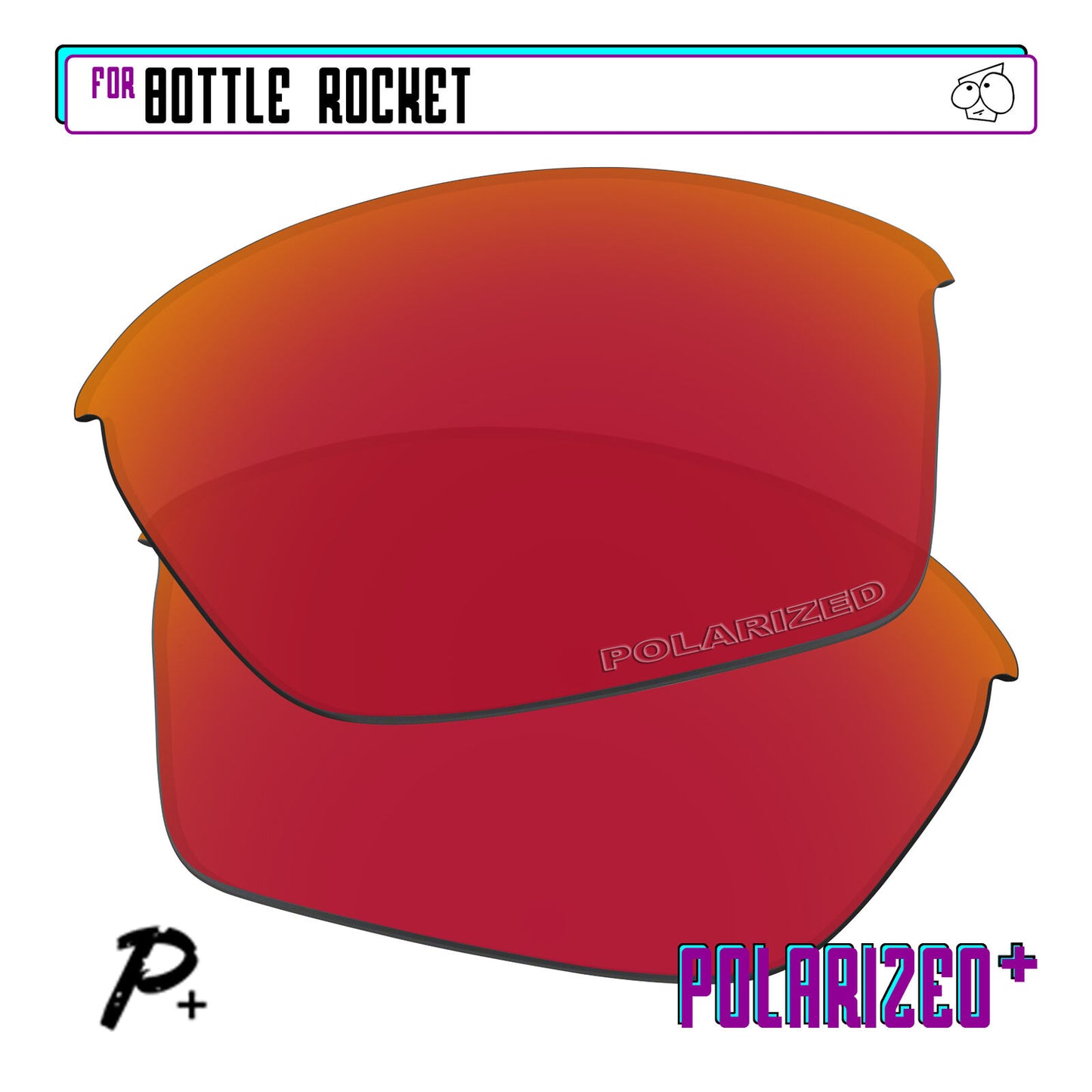 POLARIZED+ Replacement Lens For-Oakley Bottle Rocket Sunglass Anti-Scratch
