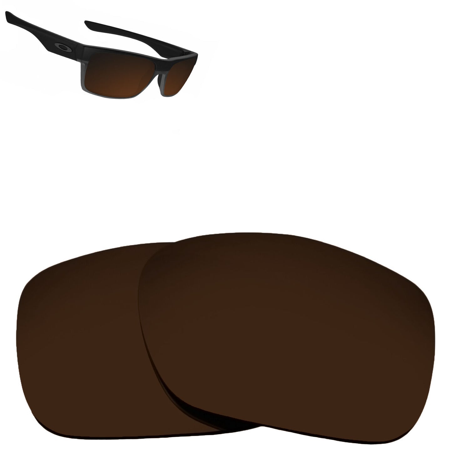 LenSwitch Replacement Lenses for Oakley Twoface Sunglasses Dark Brown