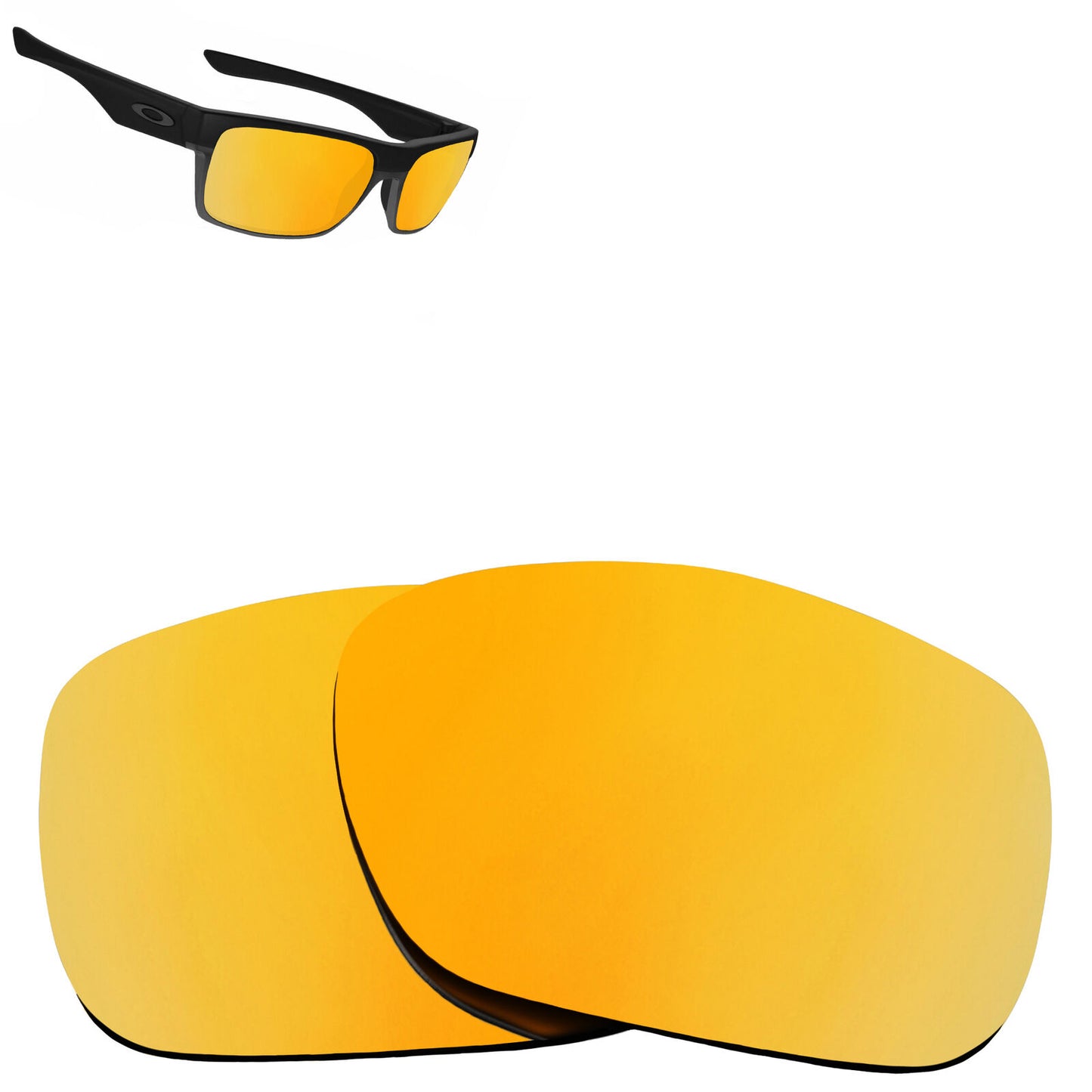 LenSwitch Replacement Lenses for Oakley Twoface Sunglasses Gold Mirror