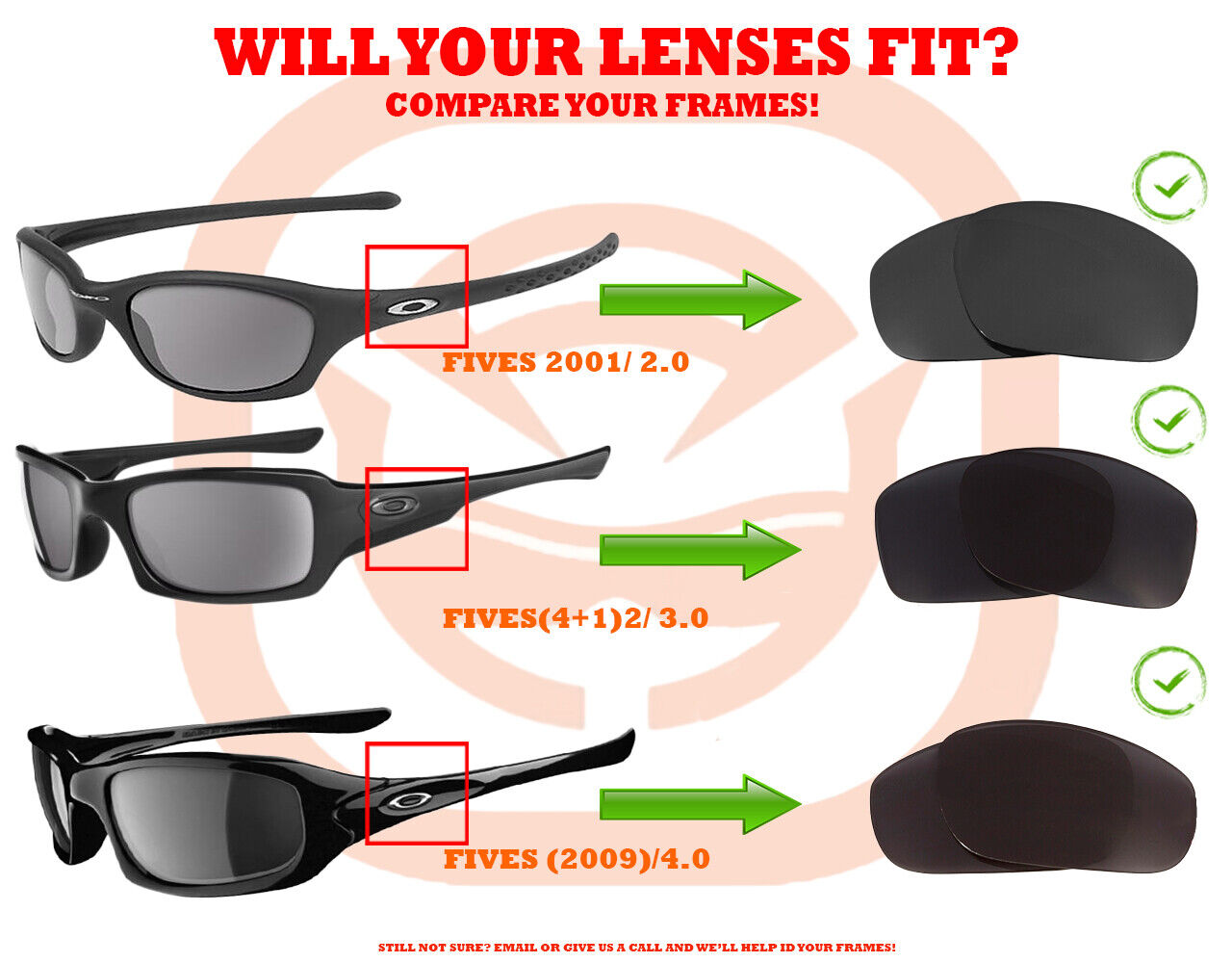 LenSwitch Replacement Lenses for Oakley Fives 3.0 Sunglasses Dark Brown