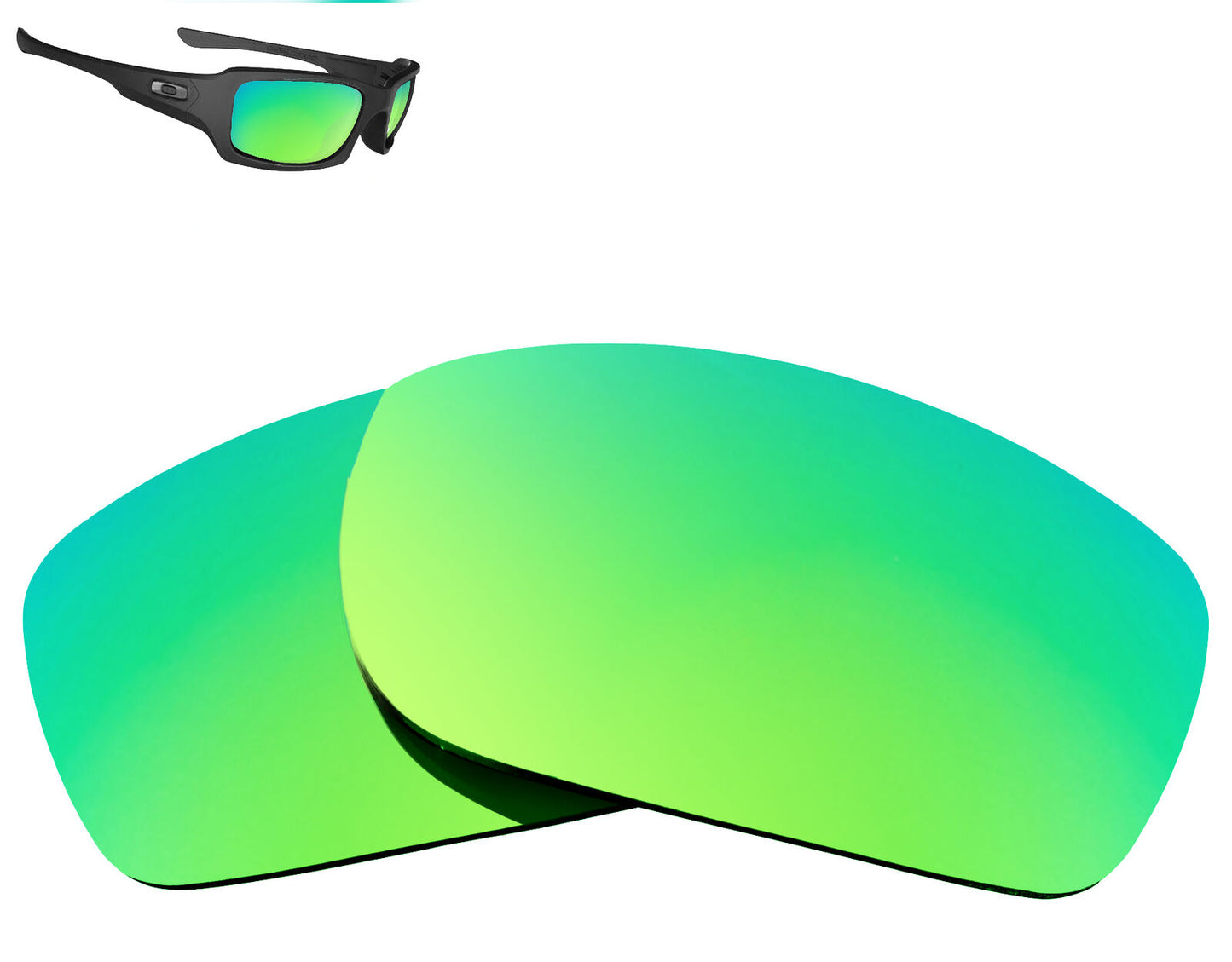 LenSwitch Replacement Lenses for Oakley Fives 3.0 Sunglasses Green Mirror