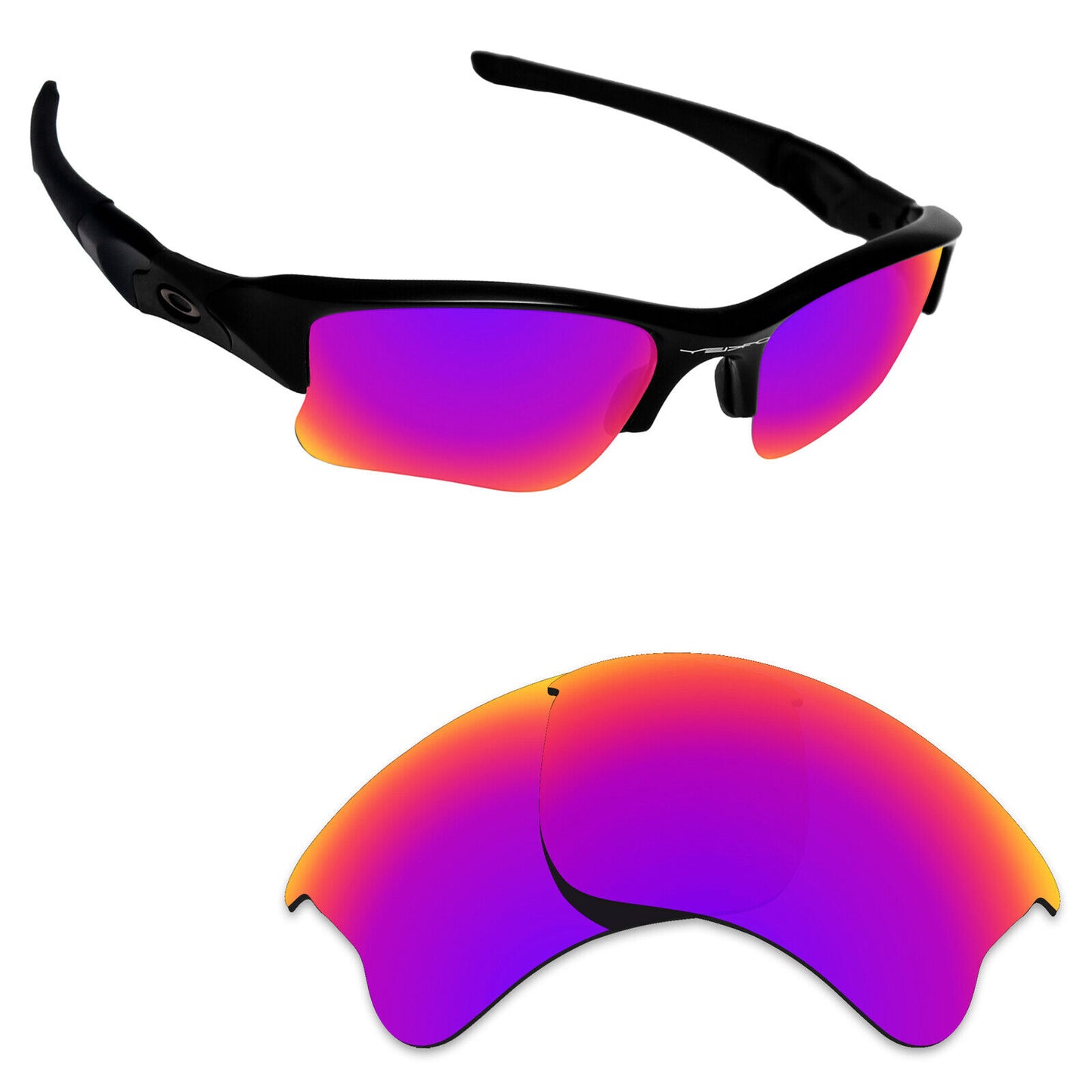 Hawkry Polarized Replacement Lens for-Oakley Flak Jacket XLJ Sunglass - Multiple