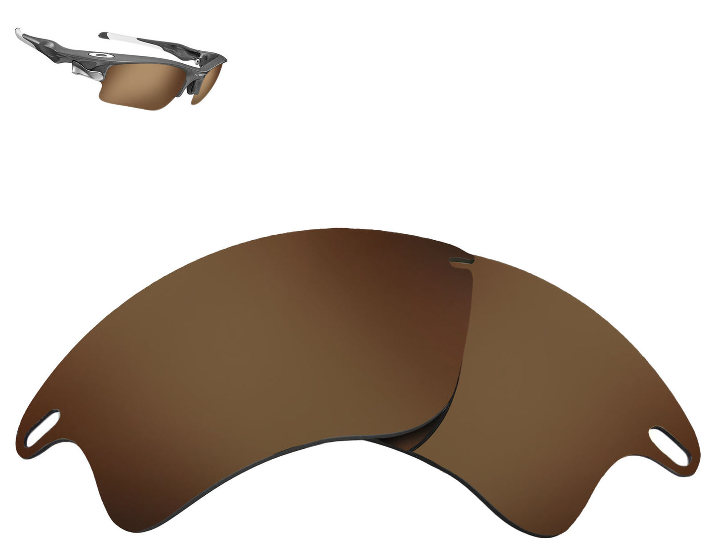 LenSwitch Replacement Lenses for Oakley Fast Jacket XL Sunglasses Dark Brown