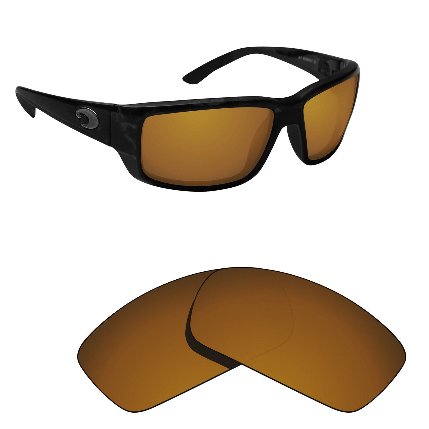 Hawkry Polarized Replacement Lenses for-Costa Fantail Sunglass - Options