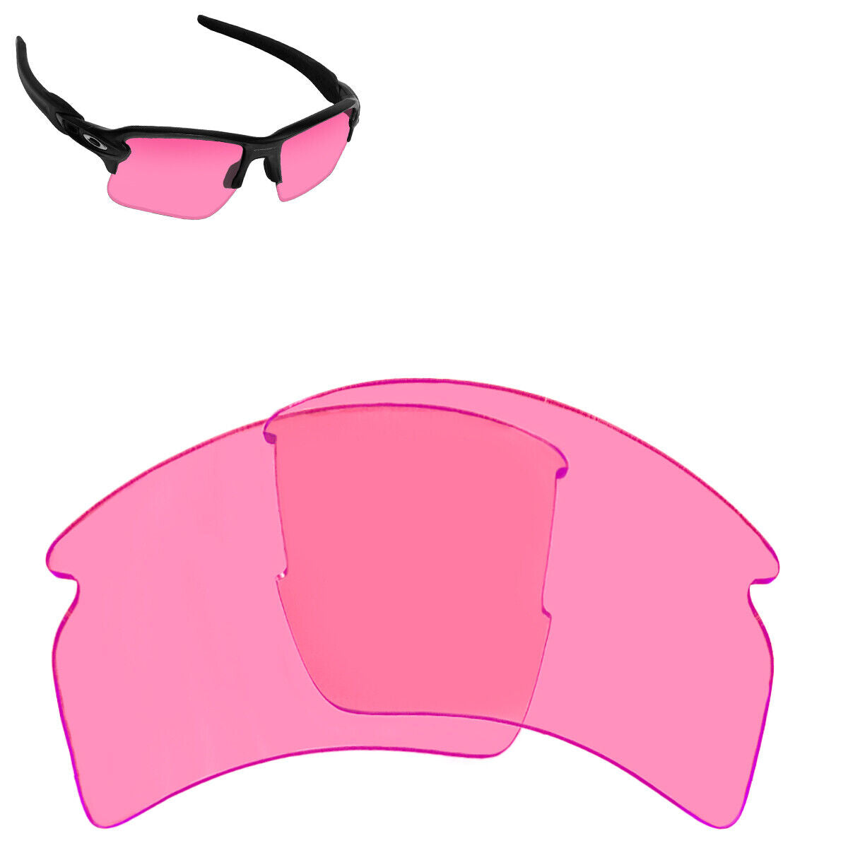 LenSwitch Polarized Replacement Lenses for Oakley Flak 2.0 XL Sunglasses Pink