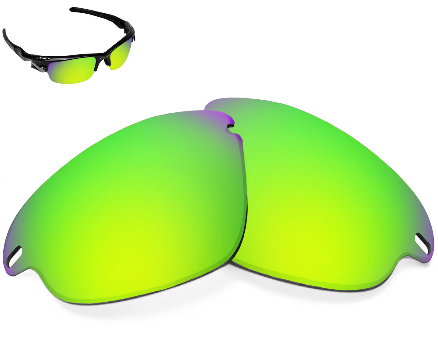 LenSwitch Polarized Replacement Lenses for Oakley Fast Jacket Sunglasses Green