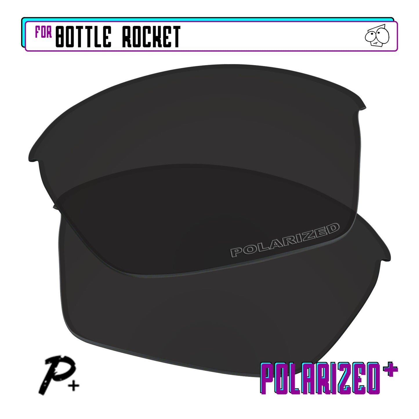 POLARIZED+ Replacement Lens For-Oakley Bottle Rocket Sunglass Anti-Scratch