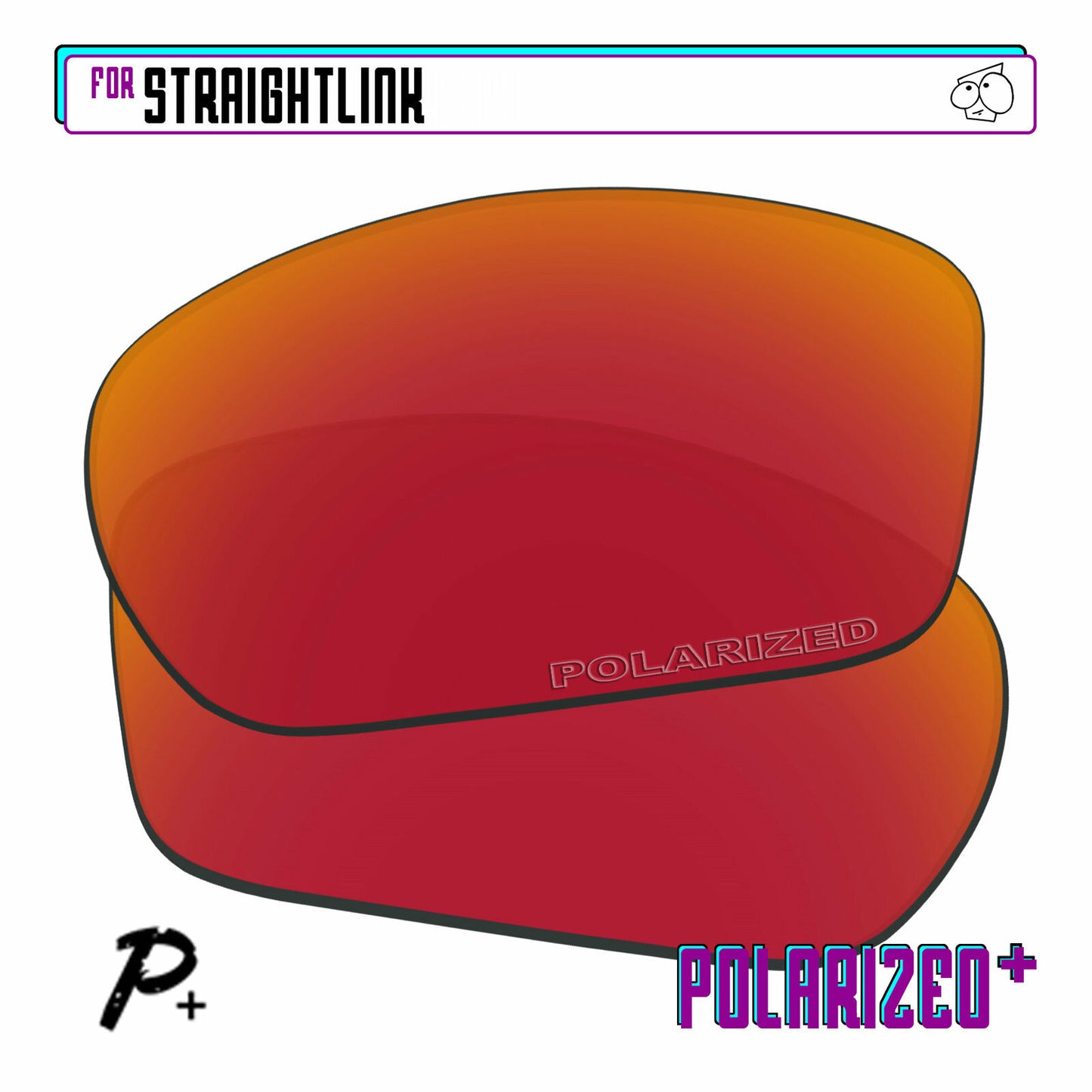 POLARIZED+ Replacement Lens For-Oakley Straightlink Sunglass Anti-Scratch