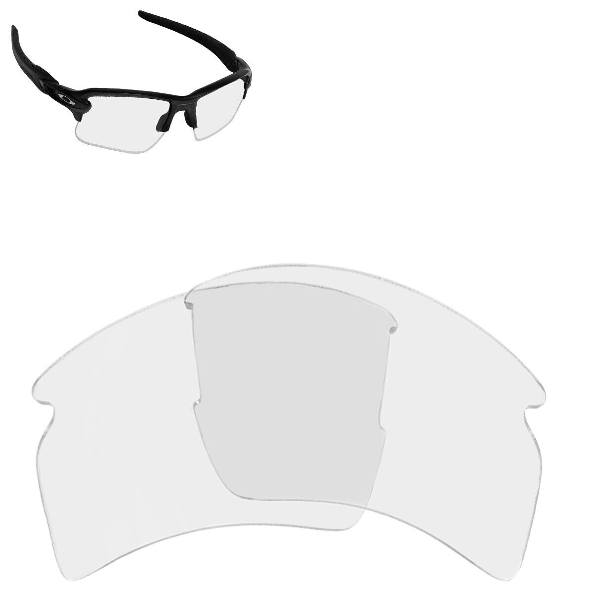 LenSwitch Replacement Lenses for Oakley Flak 2.0 XL Sunglasses Crystal Clear