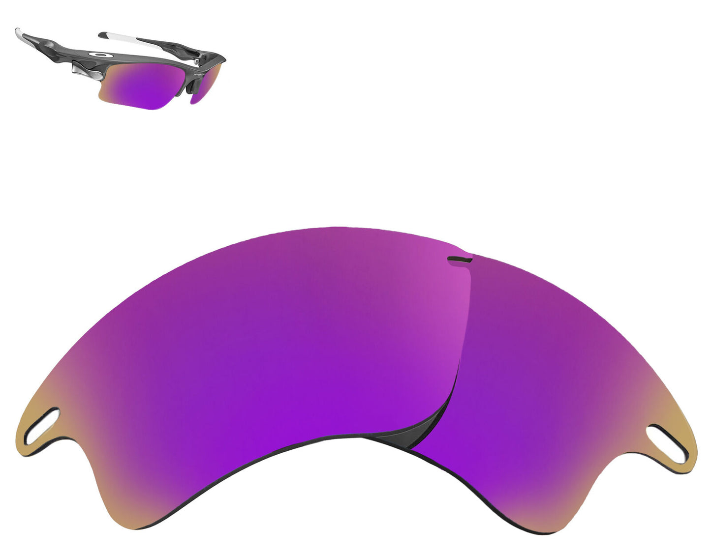 LenSwitch Polarized Replacement Lenses for Oakley Fast Jacket XL Sunglass Purple