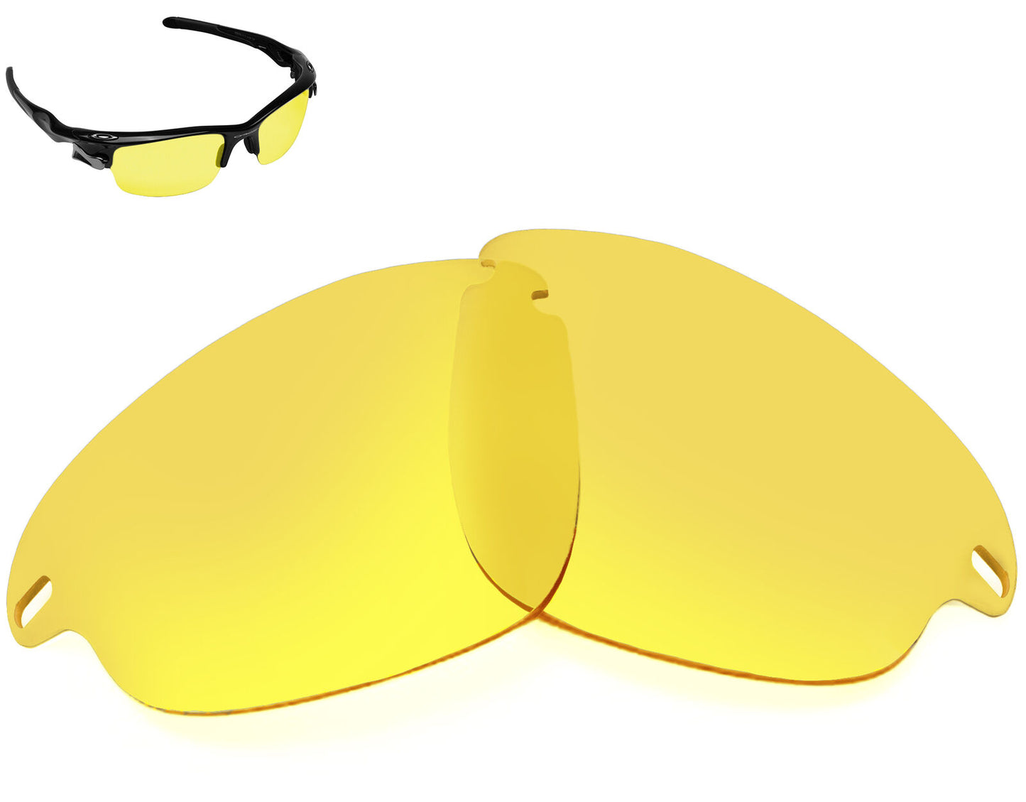 LenSwitch Polarized Replacement Lenses for Oakley Fast Jacket Sunglasses Yellow
