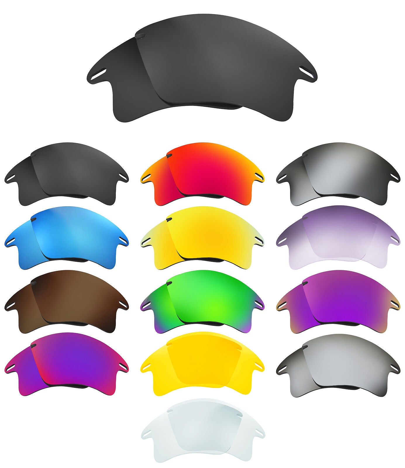 LenSwitch Replacement Lenses for Oakley Fast Jacket XL Sunglasses Multi-Color