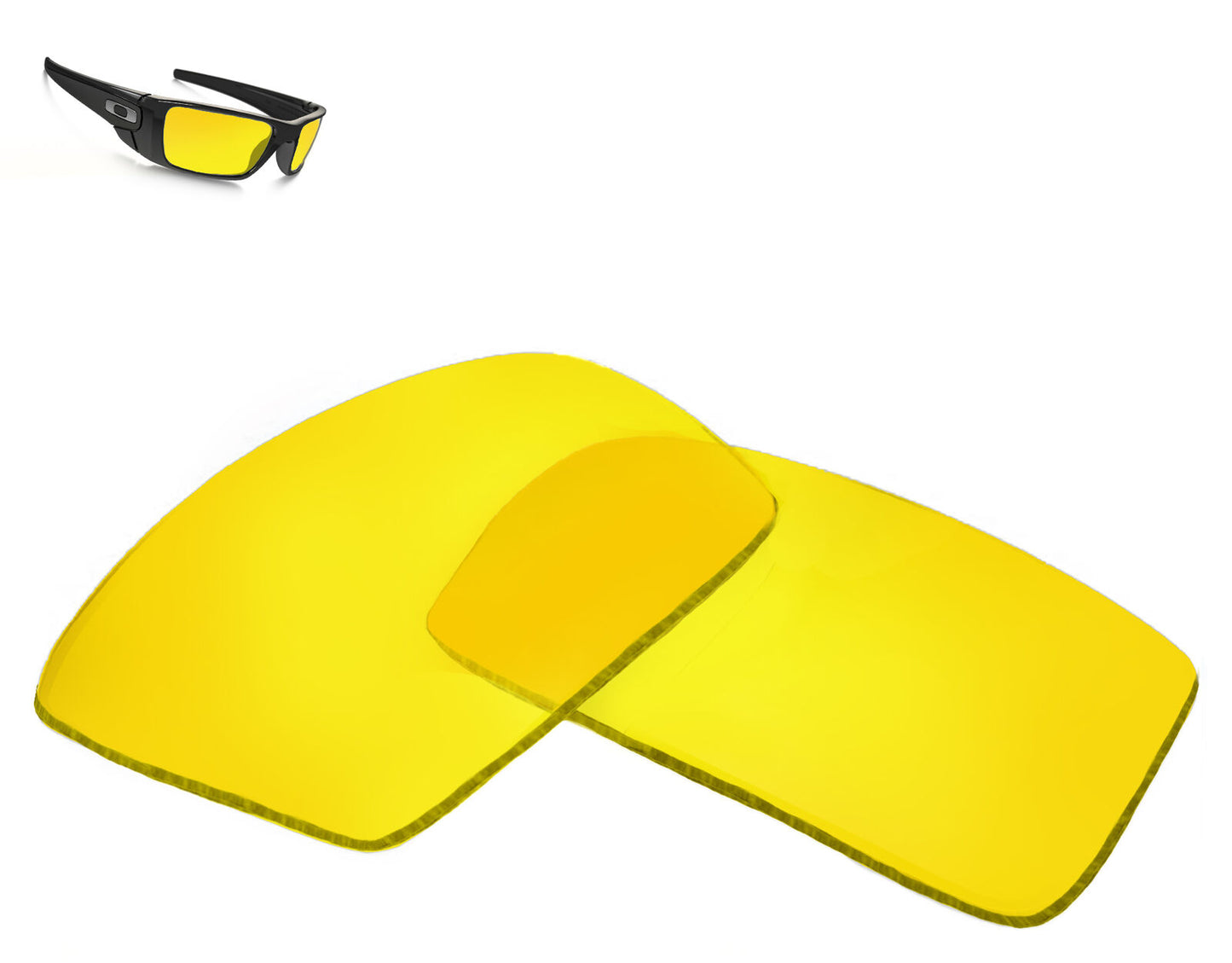 LenSwitch Replacement Lenses for Oakley Fuel Cell Sunglasses Yellow