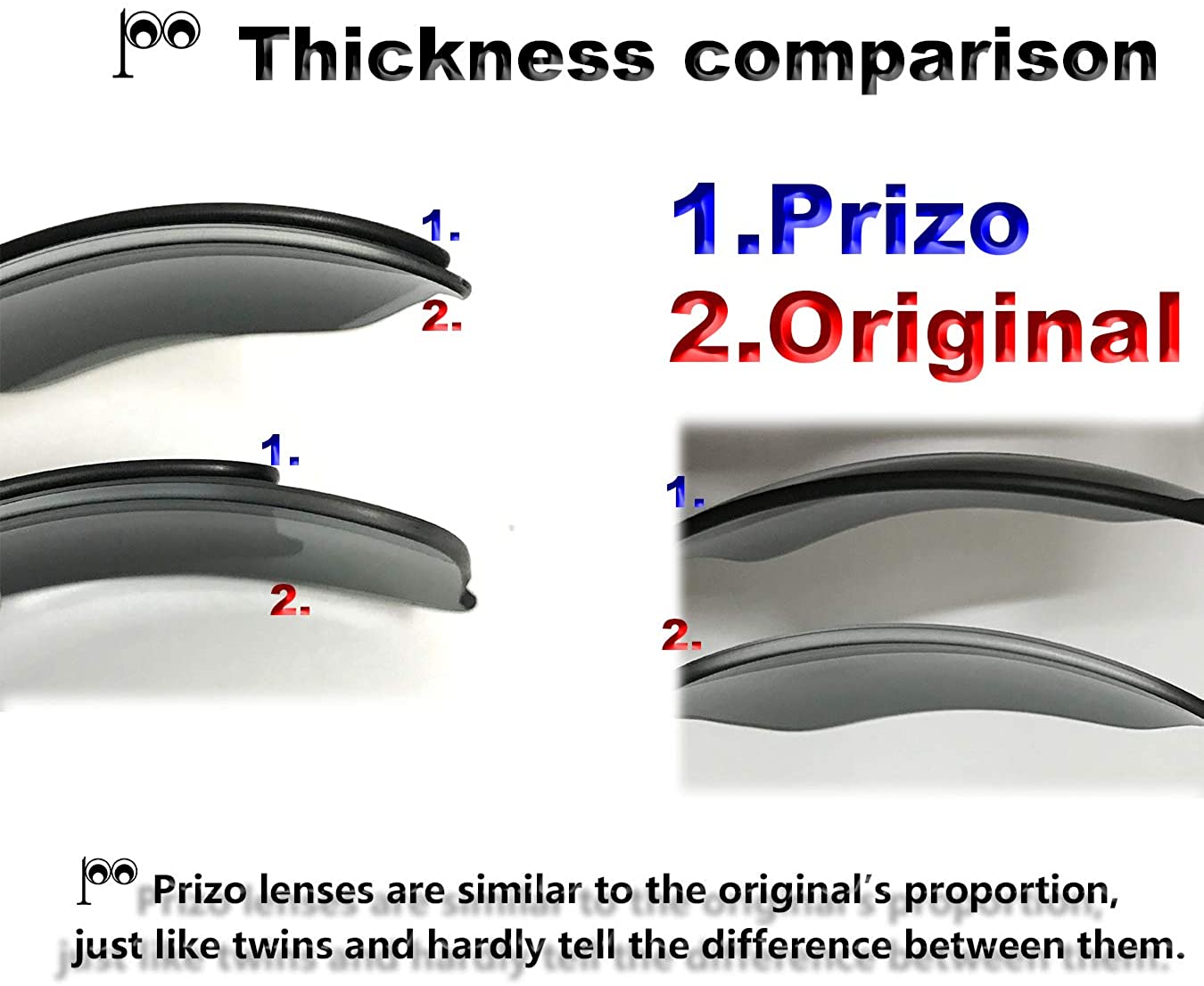 Prizo Polarized Replacement Lenses for Oakley Straight Jacket Sunglasses Black Iridium