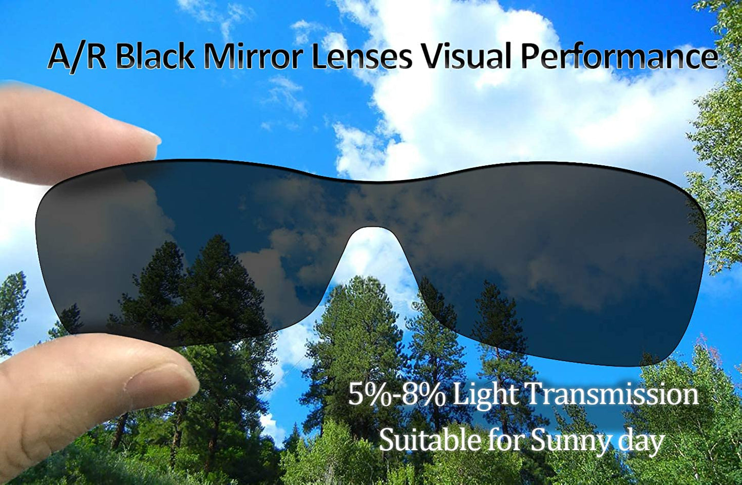 Prizo Polarized Replacement Lenses for Oakley Batwolf Sunglasses (A/R Black Mirror)